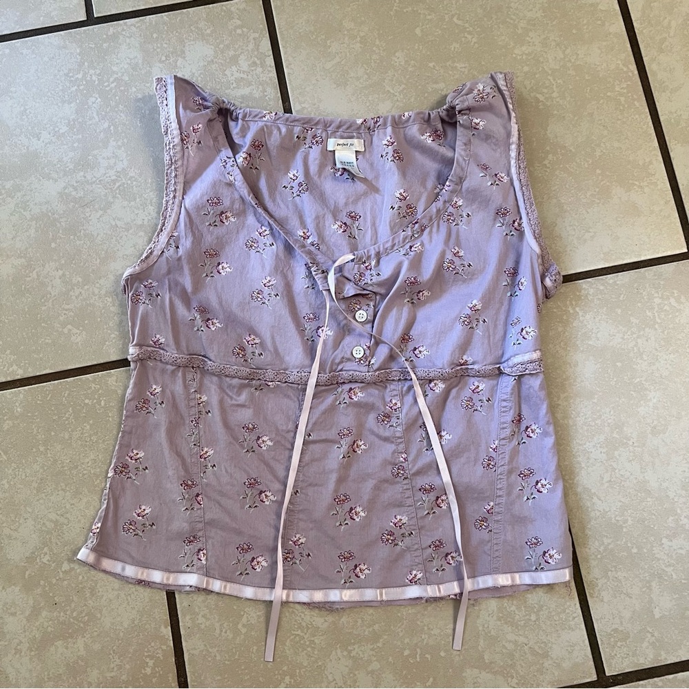 Vintage Ditsy Flower Floral Top